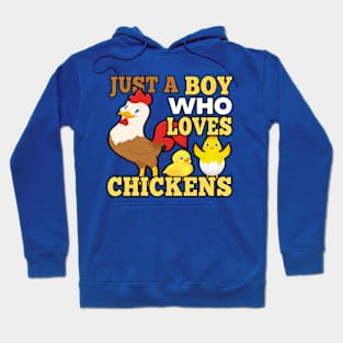 JUST A BOY WHO LOVES CHICKENS T-SHIRT, STICKERS AND MORE Hoodie